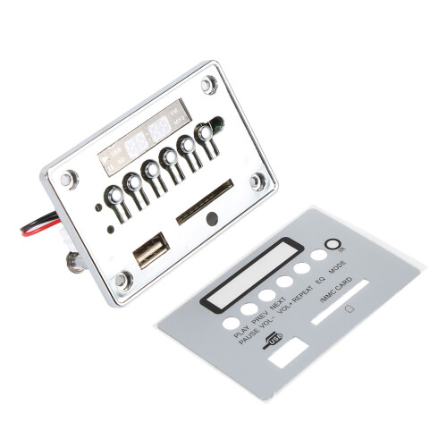 Bluetooth MP3 Decoder Board with FM Radio, USB, Silver 75x50x25mm