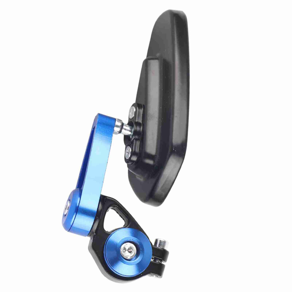 Universal 7/8" 22Mm Aluminum Alloy Bike Bar End Rearview Mirror Blue 3551392938336