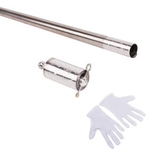 110cm Silver Magic Appearing Cane with Gloves for Professional Magician Stage Performance