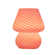 Lampă de masă din sticlă cu ciuperci – lumină de noapte LED caldă