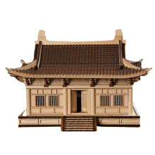 3D Wooden Puzzle for Adults Mortise and Tenon Architecture Model Kit Difficulty Craft Display