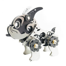 3D Metal Bulldog Puzzle for Adults Steampunk Mechanical Model Kit 48PCS DIY Assembly Gift