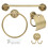 Copper Towel Rack with Shelf, Retro Style 1