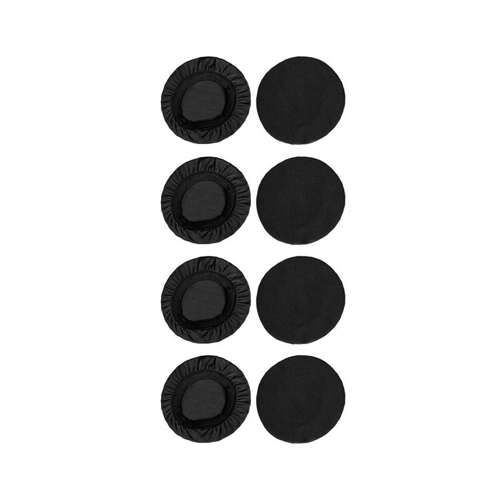 4 Pairs 8Cm Elastic Earpad Covers Headphone Covers Stretchable And Washable Sanitary Earcup Protectors Black 6032657327395