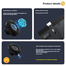 Tuya Fingerprint Cabinet Lock Biometric Baby Proofing Child Proof Drawer Locks for File Kitchen Cupboard Closet