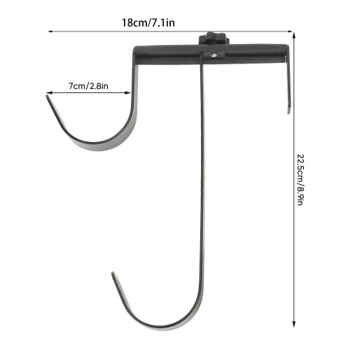 Pool Tools 2 Pack Steel Iron Pool Pole Hanger for Wall or Fence Adjustable 1
