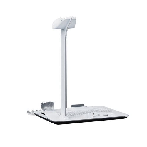 Cooling Stand for PS5 Slim / Pro Models Controller Charging Station with 7 RGB Light for PS5 Slim Console Disc & Digital