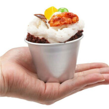 36 Stuks Aluminium Dariol Mold Bakken Cup Dariole Pudding Dessert Creme Mallen Ronde Anti-Aanbak Ei Taartvorm Bakvormen Cup