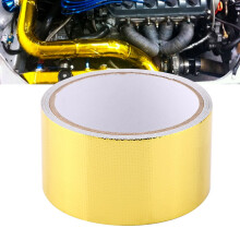 Gold Aluminum Heat Shield Tape 2" x 16Ft High Temp Reflective Wrap