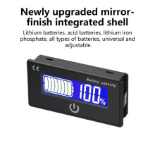 8-100 V Li-Ion Lifepo4 Blei-Säure-Batterie Kapazitätsanzeige Digital Voltmeter Tester Temperaturmonitor 12 V 24 V 48 V