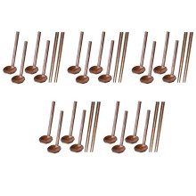 20Pieces Japanese Long Handle Large Spoon Ramen Spoon Wooden Hot Pot Spoon Tortoise Shell Spoon Wood Rice Soup Dessert
