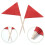 300 Pcs Solid Red Toothpick Flags Small  Plain Red Color Stick Cupcake Toppers Flags DIY Decoration 5