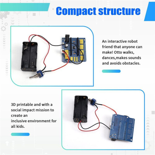 OTTO Robot Ultrasonic Obstacle Avoidance Humanized Playmate Builder for  Robot Entry DIY Kit Programmable Robot