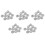 Crystal Rhinestone Button Flat Back Decoration DIY 15mm 50 Pcs Clear 1