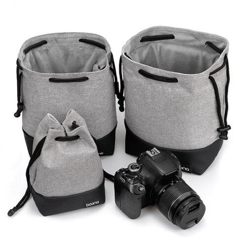 BOONA Multifunctional Camera Storage Bag Drawstring Stitching Waterproof Photo Lens Bag Case for     L 1
