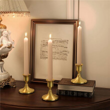 18PCS Brass Gold Taper Candle Holders, Vintage Metal Candlestick Holders for Dinner Room Table Centerpiece or Mantel