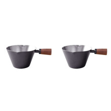 2X 90 Ml Messbecher Aus Edelstahl für Espressotassen, Kleiner Kaffee-/Milchkrug, Espresso-Schnapsbecher, Messbecher für die Küche, Schwarz