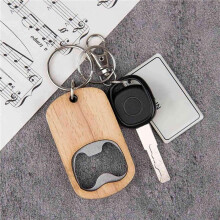 30 Pcs Wood Bottle Opener Keychain Bottle Openers Set Kit Blanks Engraving Key Chains Key Tag for Home Kitchen Party