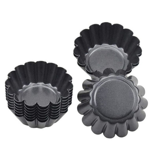 Moldes de Torta de Ovo,  Tortas de 3 Polegadas com Fundo Removível, Molde de Muffin de Bolo de Cupcake Ferramenta de Cozimento em Forma de Lata