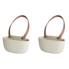 2X Coffee Color Kitchen Sink Sponges Soap Holder Bathroom Dish Drain Water Basket Storage Drying Rack Accessories