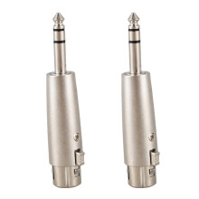 2X New XLR to female 6.3mm JACK LEAD PLUG Mic Microphone Patch Cable Adapter