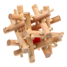 Puzzle Teaser Wooden Brain Teaser Game with Progressive Challenge Levels for Kids and Adults