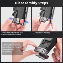 BRDRC Magnetic Adapter Mount for Osmo Pocket 3,Adasutable Angle Stand Metal Expansion Frame Clip Cycling/Vlog