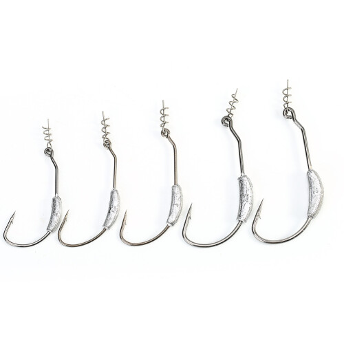 26pcs Barbed Sharp Fishing Hooks Set, Silver, 2-7g