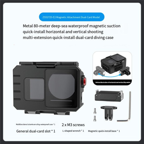 Diving Case for  Action 5Pro 4 3 80M Underwater Protective Housing Frame Dive Accessory 1