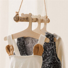 20 Pcs Wooden Hanger for Baby Clothes Natural Wood Hanger for Baby Clothes Hanger Rack Room Nursery Decor for Kids
