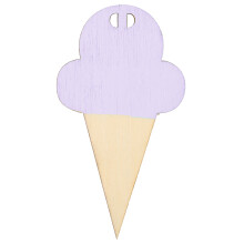 10Pcs Wooden Ice Cream Hanging Garland Nursery Wall Decor - Purple