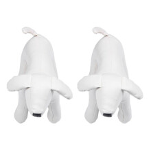2X ManiquÍes de Perro de Cuero Juguetes Modelos Perro de Posición de Pie ManiquÍ de Exhibición de la Tienda de Animales para Mascotas M