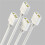 2X 5V 3-Pin Extension Cable for Computer Motherboard 1 Point 2 Hub Cable Connection Extension ARGB Splitter, White 5
