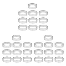 30Pcs 4.5cm Round Stainless Perforated Seamless Tart Ring Quiche Ring Tart Pan Pie Tart Ring with Hole Tart Shell Ring