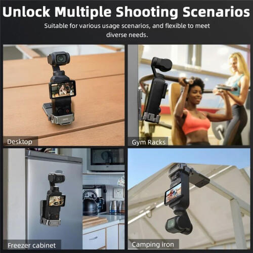BRDRC Magnetic Adapter Mount for  Osmo Pocket 3,Adasutable Angle Stand Metal Expansion Frame Clip Cycling/Vlog 1