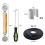 Screen Repair Kit, Screen Roller Tools,Roller with Bearing & Removal Hook & Screen Clips, Screen Spline for Install 6