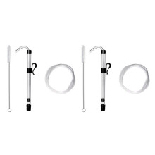 2pcs 3/8In Auto Siphon with Clamp 6.5' Ft Hose Bottling Siphoning Kit with Food Grade Free Plastic Tubing for Beer