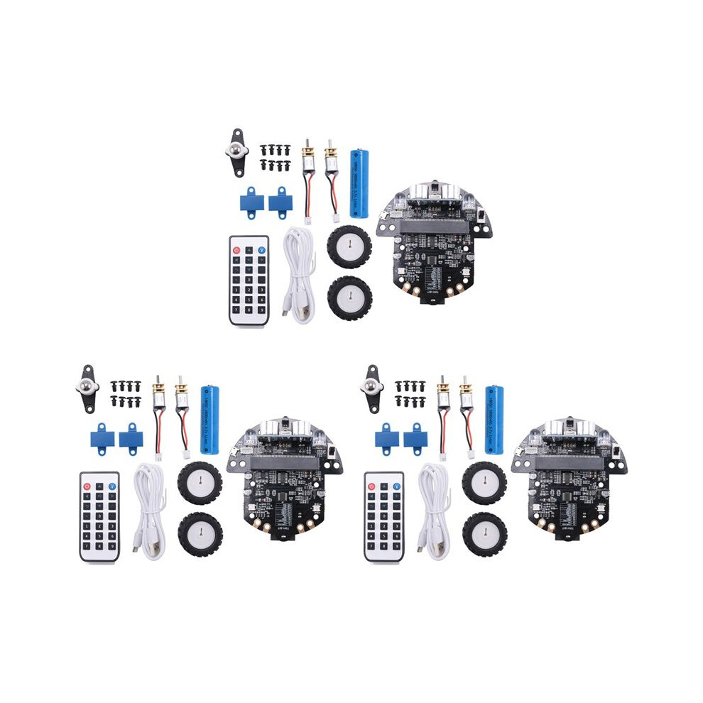 3X Robot Programmable Robotic Kit Based Bbc Microbit V2 And V1 For Stem Coding Education With Chargeable Battery(A) 6032183245170