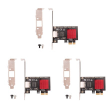 3X PCIE Card Gigabit Network Card 10/100/1000Mbps RJ45 Wired Network Card PCI-E Network Adapter LAN Card