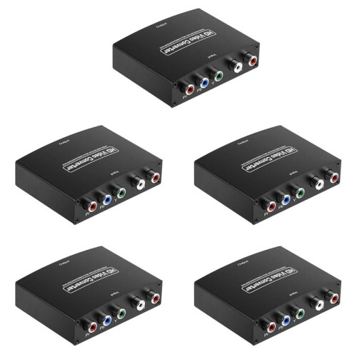 5X Conversor Ypbpr para  Componente para HD Compatível com  Conversor Compatível com Ypbpr+L/Ráudio para