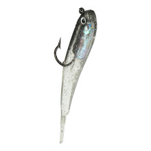 10pcs 7.5cm 3D Eyes Silicone Soft Bait Jig Heads with Sharp Hooks