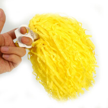 2pcs Yellow Cheerleading Pom Poms for Sports, Dance & Party Accessories