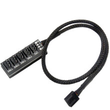 1 Tot 5 4-Pins PWM-Hub CPU-Koelventilator/Behuizing Splitteradapter Gevlochten Stroomkabel Hub Splitteradapter