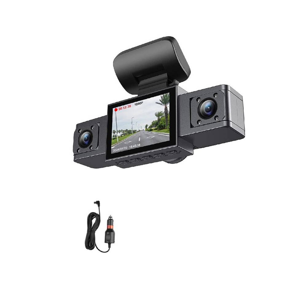 Car Dash Cam Video Recorder 3 Lens 24H Parking Monitor Rear View 3 Channel 1080P Hd Dash Cam 6033072004748