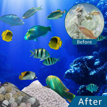 32 PCS Aquarium Mesh Media Filter Bags, Nylon Media Filter Mesh Bags with Zipper (for Particulate Carbon), Bio Balls