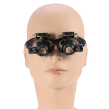 Headband Magnifier with 4Lenses 10X-25X LED Light for Jewelry & Watch Repair