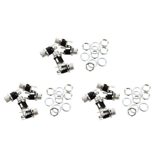 15 Pcs 5.5mmx2.1mm  Power Jack Socket Female Panel Mount Connector