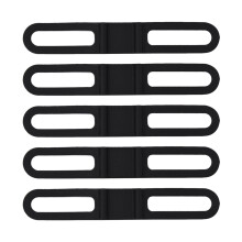5 Stück Silikon Fahrrad-Gurtband 14x2cm, langlebig, Schwarz