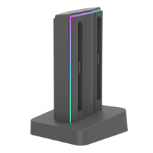 4-in-1 Charger Station for 2 Joy Con for 2 Controller Stand Fast Charging Dock with LED Lights