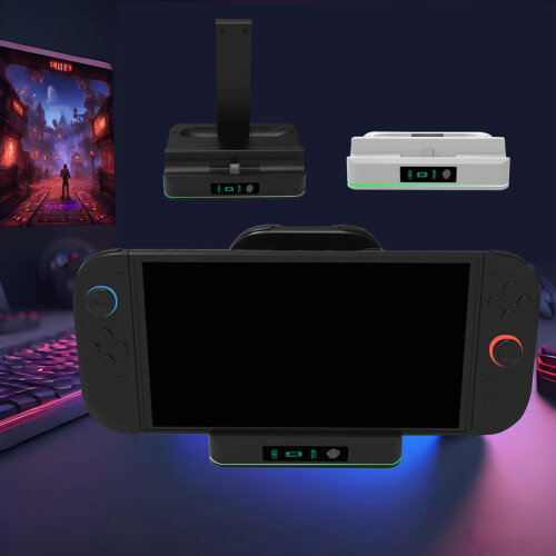 For Switch2 Generation Host Charging Dock Left Right Light with Insertion Dock Charger Charging Straight Handle Black 2